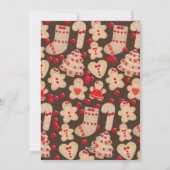 Sweet Holiday Christmas Gingerbread Cookies Foto Feestdagenkaart (Achterkant)