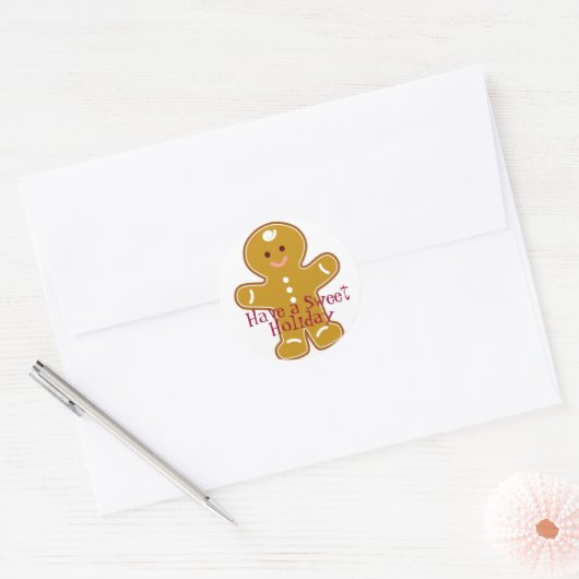 Sweet Holiday Gingerbread Man Label (Envelop)