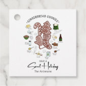 Sweet Holiday Gingerbrood Holiday Bedankjes Labels (Voorkant)