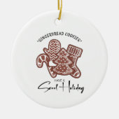 Sweet Holiday Gingerbrood Holiday Keramisch Ornament (Voorkant)