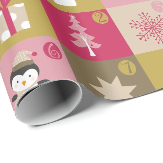 Sweet Holiday Patchwork kerstpatroon Cadeaupapier (Rol Hoek)