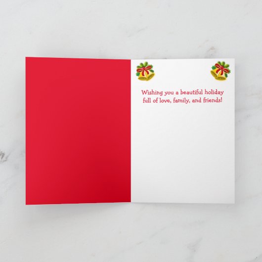 Sweet Holiday Sheep & Bow Stropdas Kerstmis Kaart (Binnen)