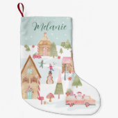 Sweet Holiday wil Gingerbrood Snoep Town Kleine Kerstsok (Voorkant)