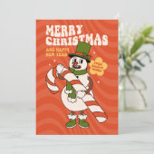Sweet Holiday Wishes - A Candy Cane Christmas Feestdagenkaart (Staand voorkant)