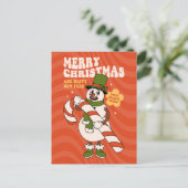 Sweet Holiday Wishes - A Candy Cane Christmas Feestdagenkaart (Staand voorkant)