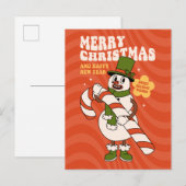 Sweet Holiday Wishes - A Candy Cane Christmas Feestdagenkaart (Voorkant / Achterkant)