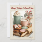 Sweet Holiday Wishes – Cookies, Cocoa & Cheer Feestdagenkaart (Voorkant)