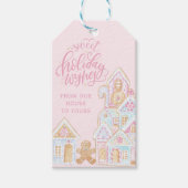 Sweet Holiday Wishes | Pastel Gingerbread Cadeaulabel (Voorkant)