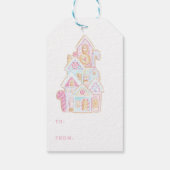 Sweet Holiday Wishes | Pastel  Gingerbread Cadeaulabel (Achterkant)