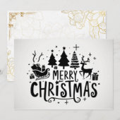 Sweet Holly Berry , niet-fotoKerstmis Feestdagenkaart (Voorkant / Achterkant)