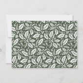 Sweet Holly Greenery kerstfeestjes Feestdagenkaart (Achterkant)