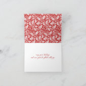 Sweet Holly Greenery kerstrood Feestdagen Kaart (Binnen)