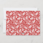 Sweet Holly Greenery kerstrood Feestdagenkaart (Achterkant)