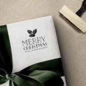 Sweet Holly | Vrolijk kerstfeest op maat Rubberstempel