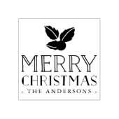 Sweet Holly | Vrolijk kerstfeest op maat Rubberstempel (Afrduk)