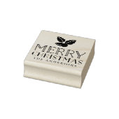 Sweet Holly | Vrolijk kerstfeest op maat Rubberstempel (Stempel)