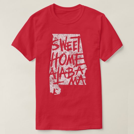 Sweet Home Alabama Birmingham State Art T-shirt (Design voorkant)