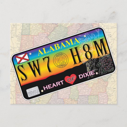 Sweet Home Alabama Briefkaart (Kaart serie) (Voorkant)