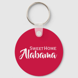 Sweet Home Alabama Crimson en White Sleutelhanger