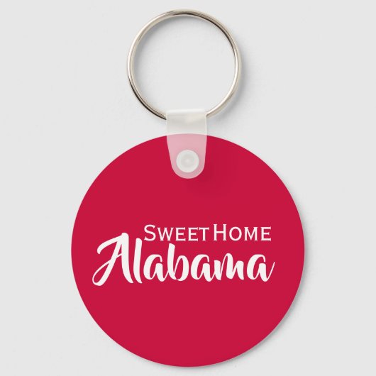 Sweet Home Alabama Crimson en White Sleutelhanger (Voorkant)
