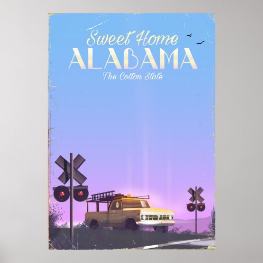 "Sweet home" Alabama Reisposter Poster (Voorkant)