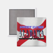 Sweet Home Alabama Staat Vlag Magneet (Voorkant / Achterkant)