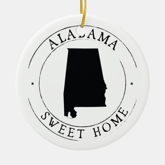 Sweet Home Alabama State Ornament (Voorkant)