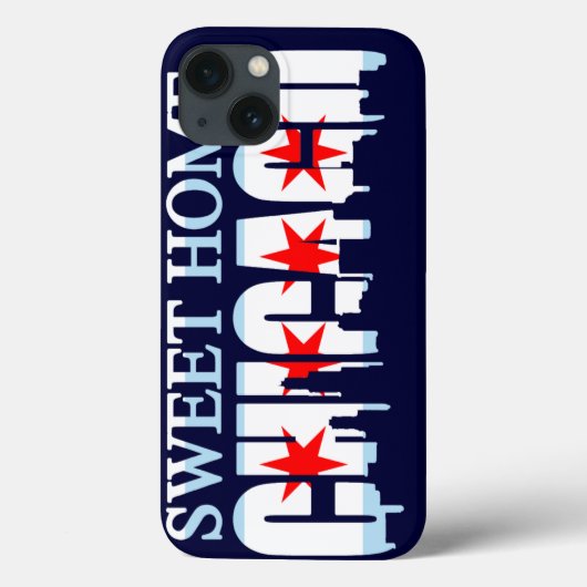 Sweet Home Chicago Flag Skyline Case-Mate iPhone Case (Achterkant)