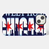 Sweet Home Chicago Vlag Silhouet iPhone Hoesje (Achterkant horizontaal)
