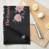 Sweet Home Flowers Waterverven personaliseren Theedoek (Quarter Fold)