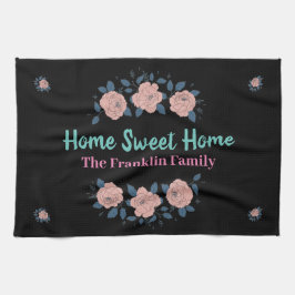 Sweet Home Flowers Waterverven personaliseren Theedoek