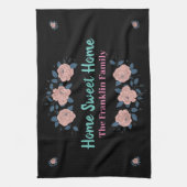 Sweet Home Flowers Waterverven personaliseren Theedoek (Verticaal)