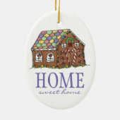 Sweet Home Housewarming Gift Gingerbrood House Keramisch Ornament (Achterkant)