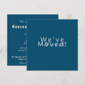 Sweet Home Housewarming Party, Ocean Blue Uitnodig (Voorkant / Achterkant)