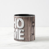 Sweet Home Hout Board Plank Muur Hangende Sleutel Mok (Midden)