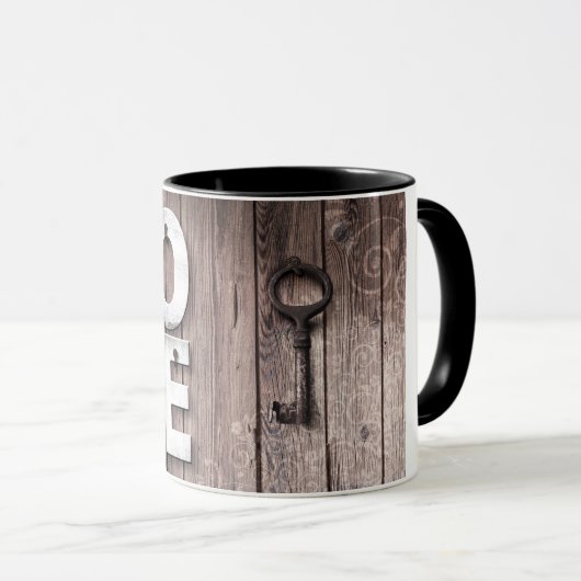 Sweet Home Hout Board Plank Muur Hangende Sleutel Mok (Voorkant rechts)