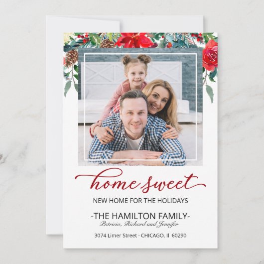 Sweet Home Kerstbeweging Aankondiging Foto (Voorkant)