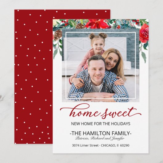 Sweet Home Kerstbeweging Aankondiging Foto (Voorkant / Achterkant)