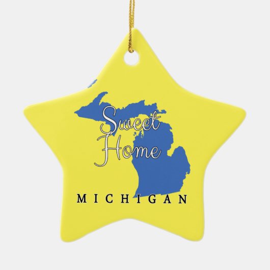 Sweet Home Michigan Keramisch Ornament (Voorkant)