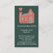Sweet Home Modern Real Estate Broker Agent Realtor Visitekaartje (Achterkant)
