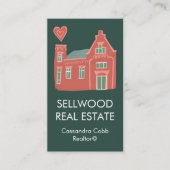 Sweet Home Modern Real Estate Broker Agent Realtor Visitekaartje (Voorkant)