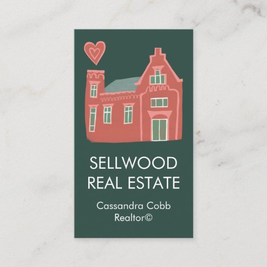 Sweet Home Modern Real Estate Broker Agent Realtor Visitekaartje (Voorkant)