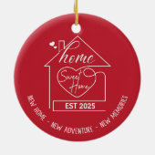 Sweet Home – Nieuw huis, nieuw avontuur, nieuwe he Keramisch Ornament (Achterkant)