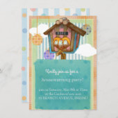 Sweet Home -Schattige gestreept & Polka Dot Theme Kaart (Voorkant / Achterkant)