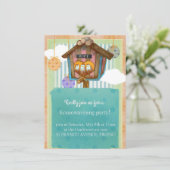 Sweet Home -Schattige gestreept & Polka Dot Theme Kaart (Staand voorkant)