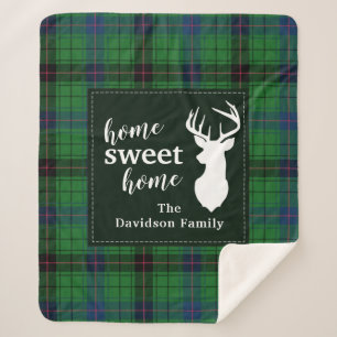Sweet Home Tartan Davidson Persoonlijke spelregels Sherpa Deken