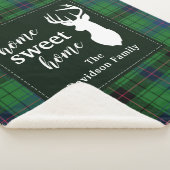 Sweet Home Tartan Davidson Persoonlijke spelregels Sherpa Deken (3/4)