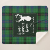Sweet Home Tartan Davidson Persoonlijke spelregels Sherpa Deken (Voorkant (horizontaal))