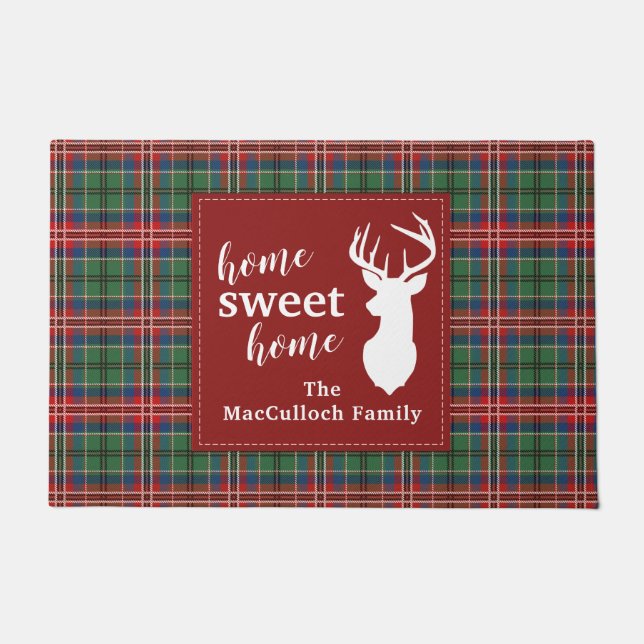 Sweet Home Tartan MacCulloch - Aangepast speldenpa Deurmat (Voorkant)