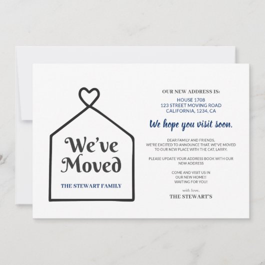 Sweet Home We hebben nieuwe adresaankondiging verp Kaart (Voorkant)